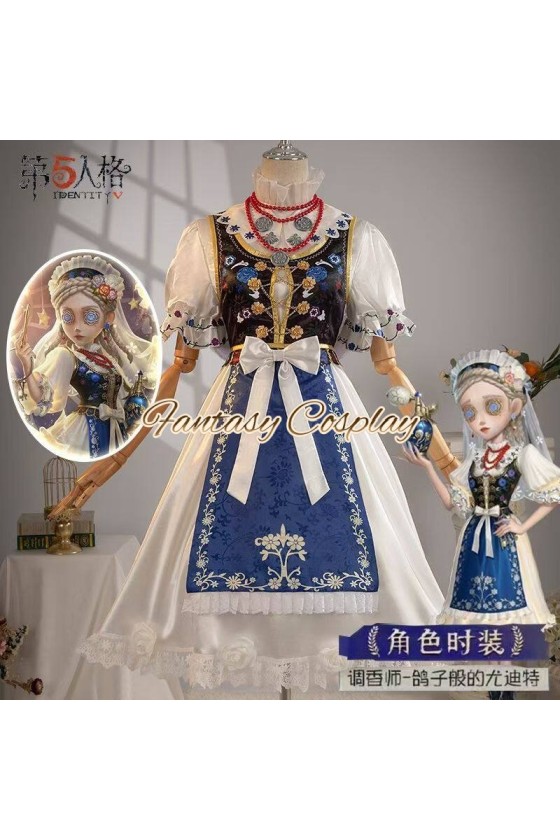 Identity V Perfumer Judith the Dove White Lolita Dress Cosplay Costume